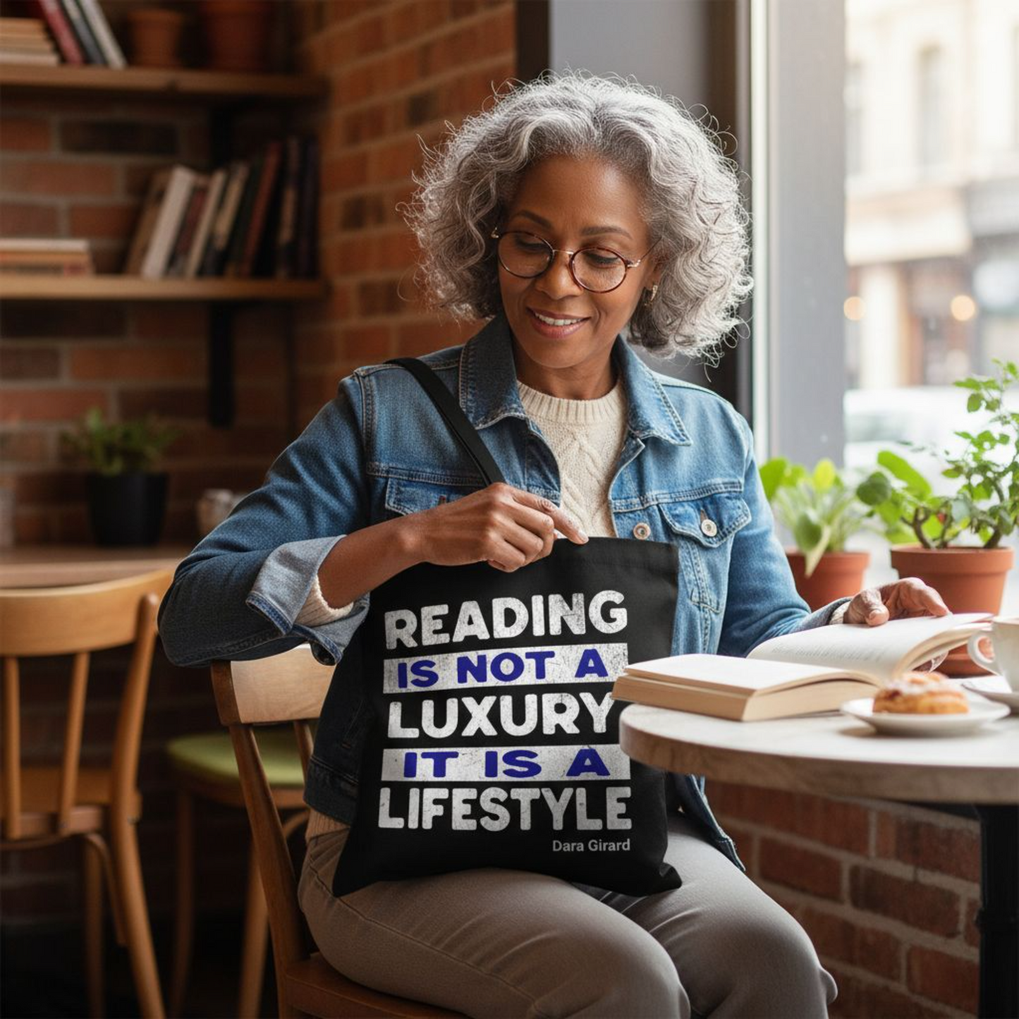 Reading Not A Lux-Block Letters-Eco Tote Bag