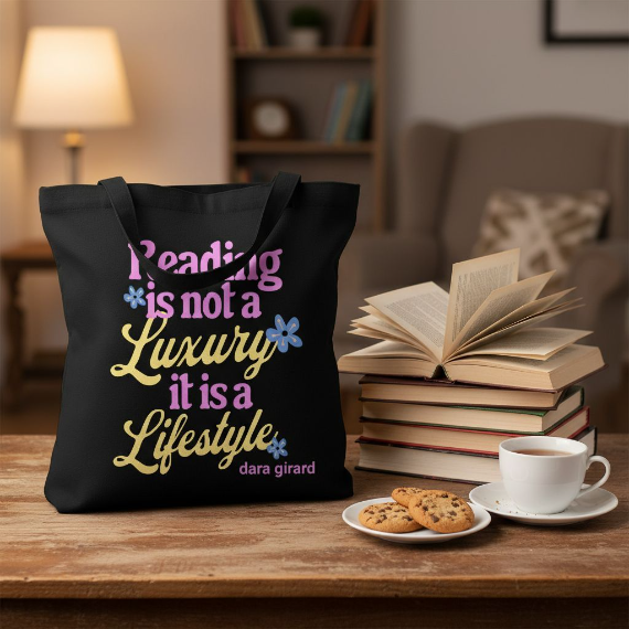 Reading Not a Lux-Flowers-Eco Tote Bag
