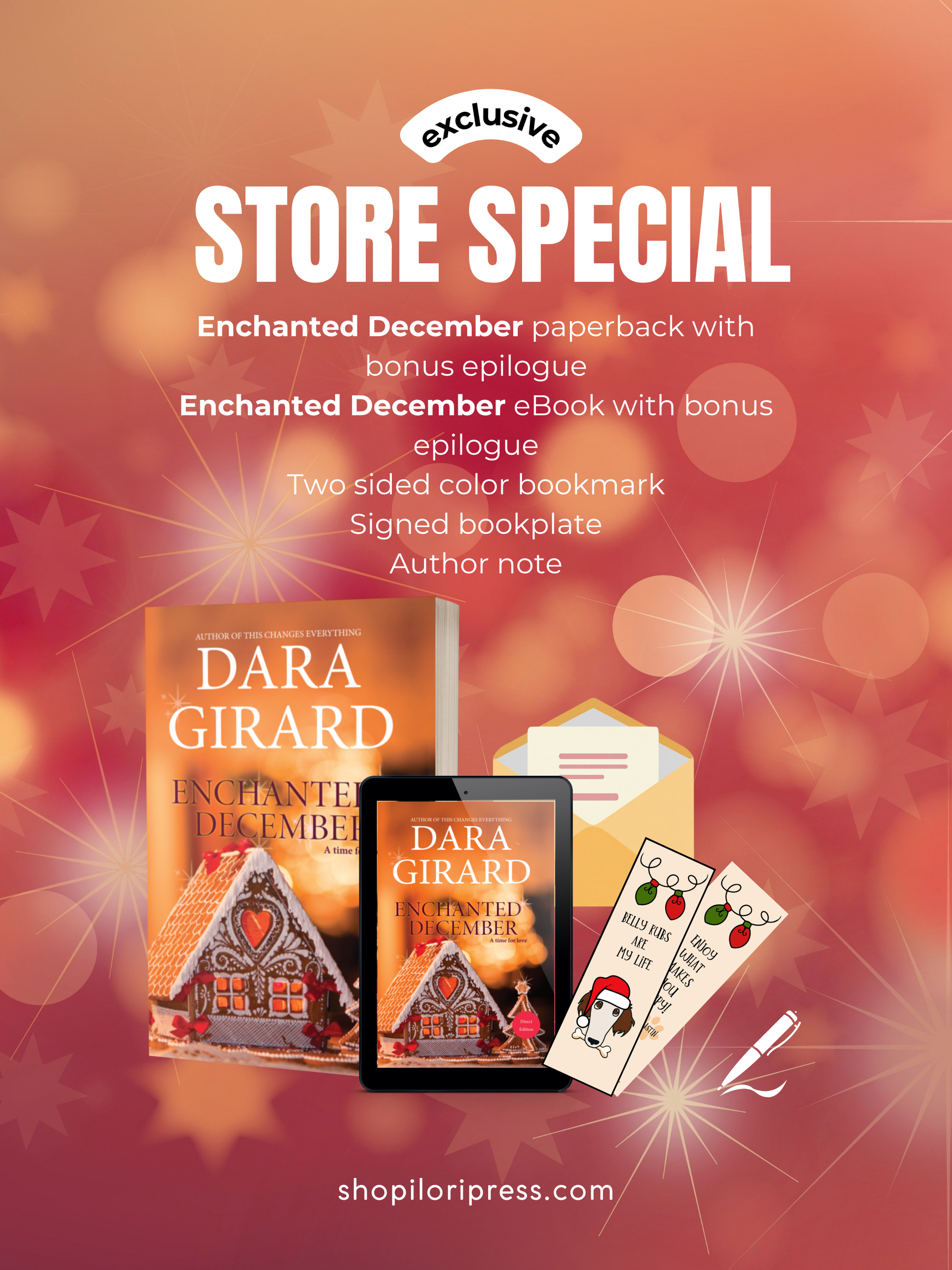 Store Special image of book cover in print, digital, bookmark, and vector letter image